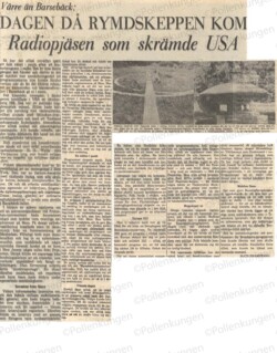 en gammal tidningsartikel om rymdskepp