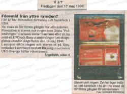 en gammal tidningsartikel om utomjordiska föremål