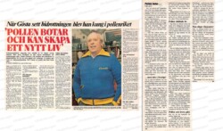 en gammal tidningsartikel om pollenkungen