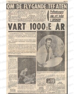 en gammal tidningsartikel om utomjordingar