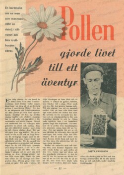 en gammal tidningsartikel om pollenkungen
