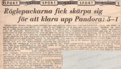 en gammal tidningsartikel om rögle bk