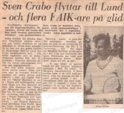 Sven Crabo flyttar till Lund och flera FAIK are på glid.