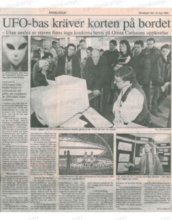 en gammal tidningsartikel om utomjordingar