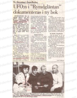 en gammal tidningsartikel om utomjordisk upplevelse