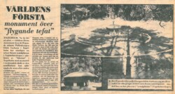 en gammal tidningsartikel om utomjordiskt tefat