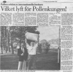 en gammal tidningsartikel om pollenkungen