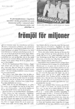 en gammal tidningsartikel om pollen